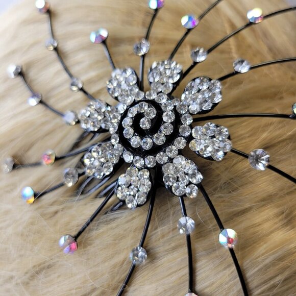 Bride Wedding Hair Pins Black Crystal Hairpins Bridal Hair Accessories Jewelry - Picture 2 of 9